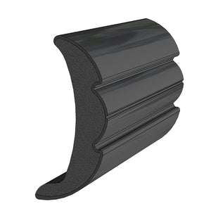 TACO Rigid Vinyl Flex-Core Rub Rail 2" x 7/8" - Black 60 [V21-9906BKA60D-1] - BuoyMart.com  Rub Rail TACO Marine