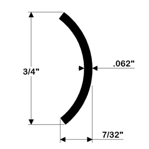 TACO Hollow Back 304 Stainless Steel Rub Rail Insert 3/4" x 6 [S11-4511P6-1] - BuoyMart.com  Rub Rail TACO Marine
