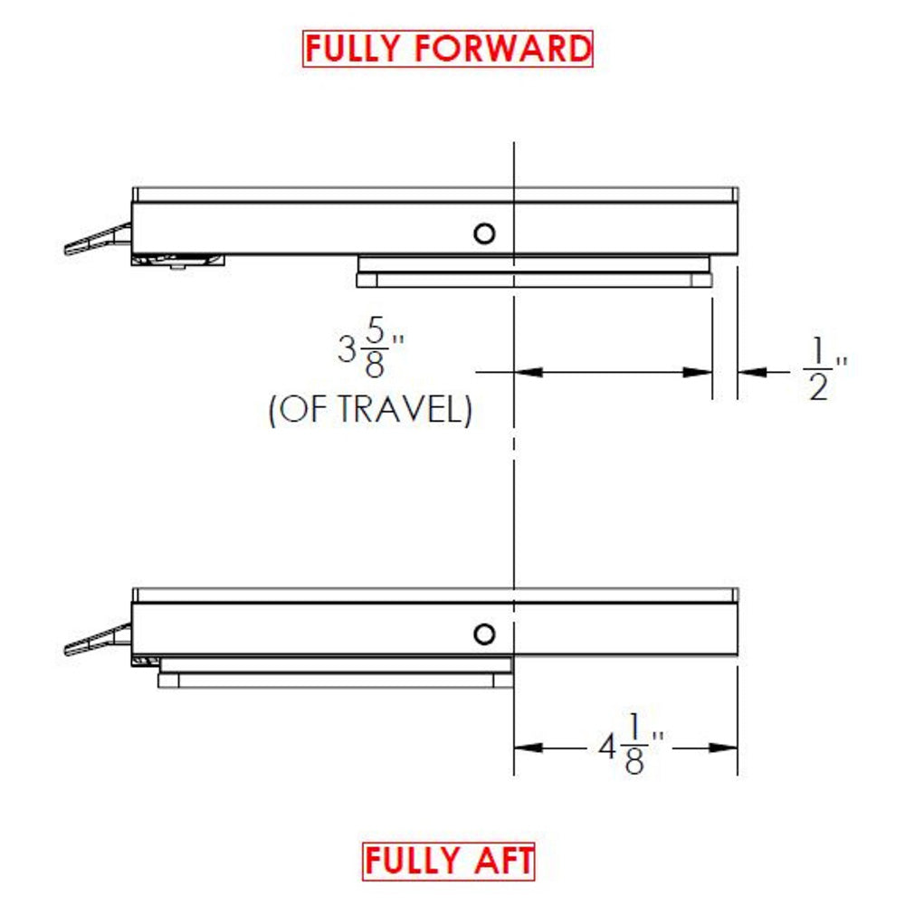 TACO 11-1/8" x 24" Manual Seat Slide [M20-2411] - BuoyMart.com  Seating TACO Marine