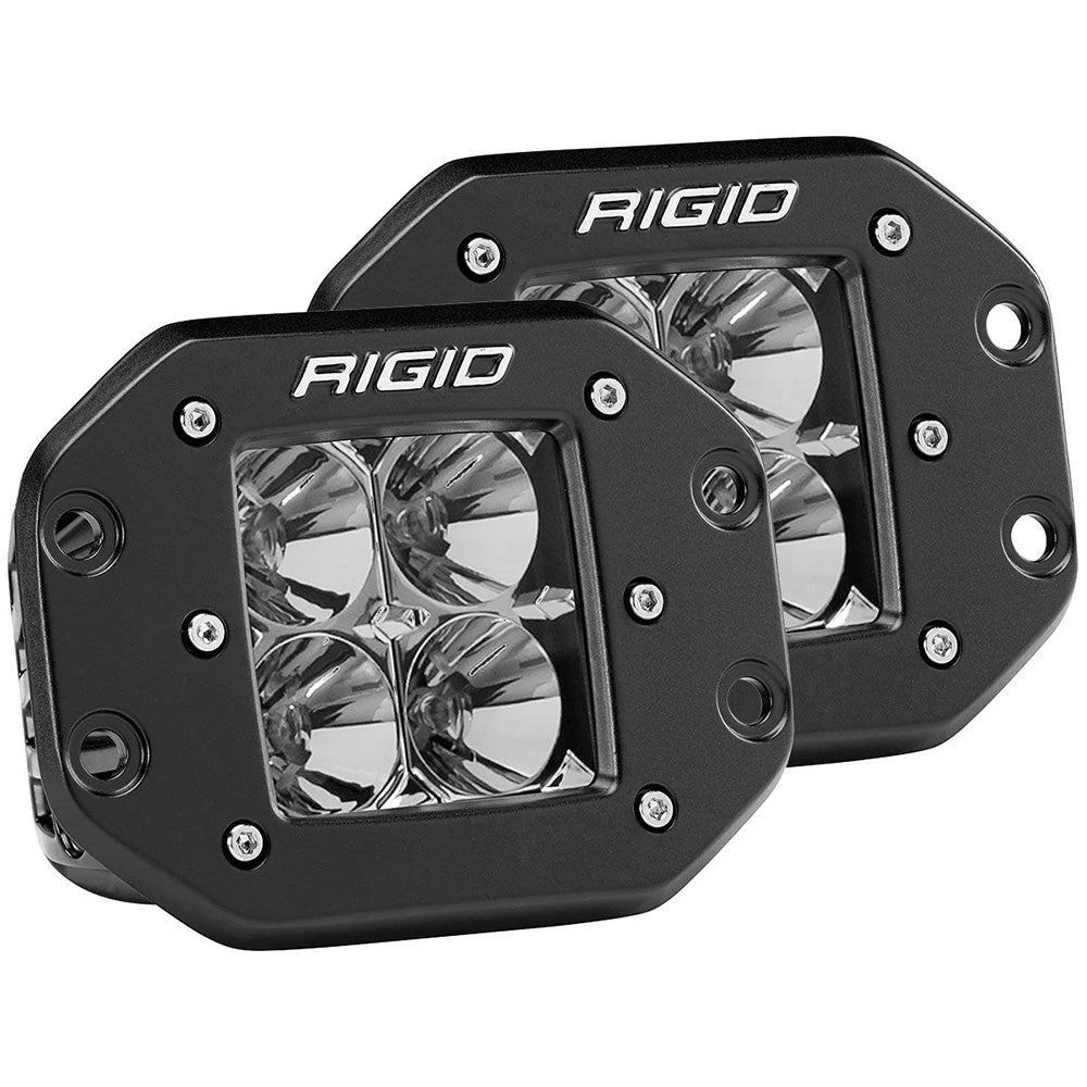 RIGID Industries D-Series PRO Flood Flush Mount Black Light - Pair [212113] - BuoyMart.com  Lighting RIGID Industries