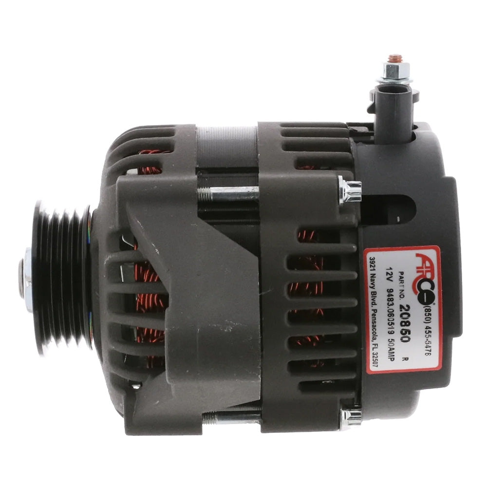 ARCO Marine Premium Replacement Outboard Alternator w/Multi-Groove Pulley - 12V 50A [20850] - BuoyMart.com  Alternators ARCO Marine