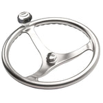 Edson Satin Finish Stainless Steel ComfortGrip 13" PowerWheel w/Knob  Nut [1710WB-13WB-KIT] Edson Marine