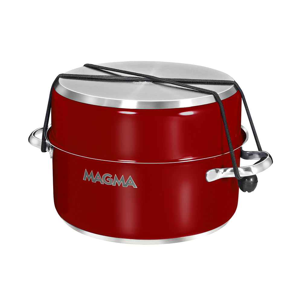 Magma Nestable 10 Piece Induction Non-Stick Enamel Finish Cookware Set - Magma Red [A10-366-MR-2-IN] - BuoyMart.com  Deck / Galley Magma