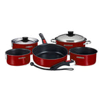 Magma Nestable 10 Piece Induction Non-Stick Enamel Finish Cookware Set - Magma Red [A10-366-MR-2-IN] - BuoyMart.com  Deck / Galley Magma