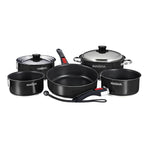 Magma Nestable 10 Piece Induction Non-Stick Enamel Finish Cookware Set - Jet Black [A10-366-JB-2-IN] - BuoyMart.com  Deck / Galley Magma