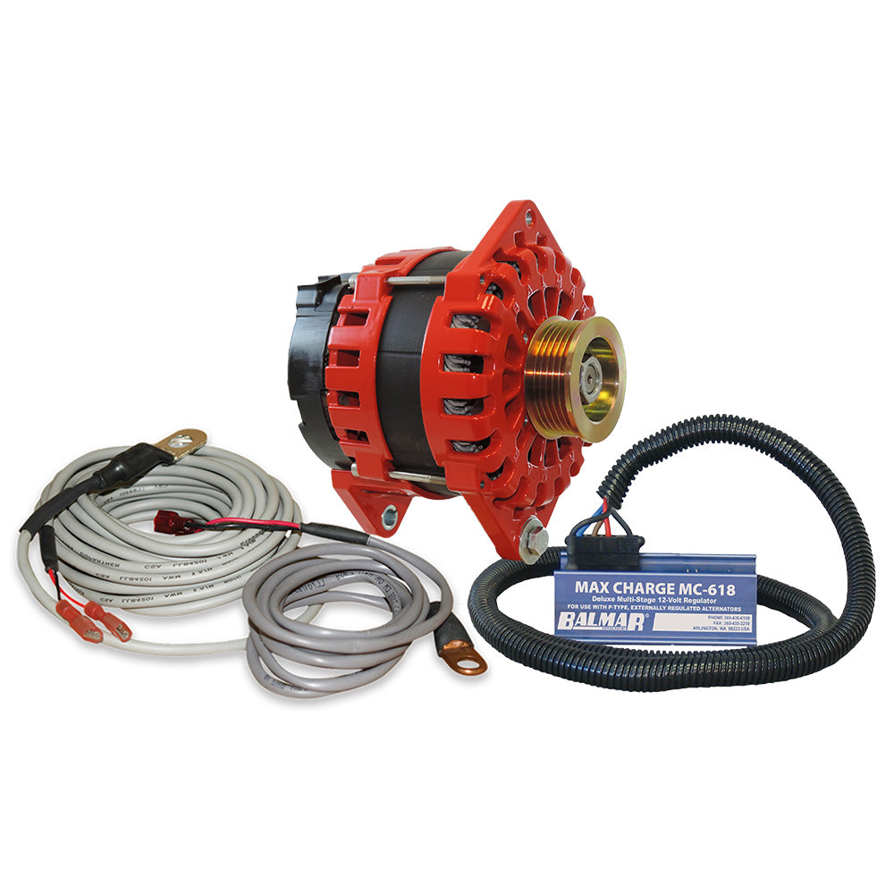 Balmar Alternator 250 AMP Kit 12V 3.15" Dual Foot Saddle K6 Pulley Regulator  Temp Sensor [XT-CR-250-K6-KIT] - BuoyMart.com  Alternators Balmar