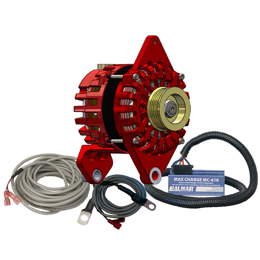 Balmar Alternator 170 AMP Kit 12V 4" Dual Foot Saddle K6 Pulley Regulator  Temp Sensor [XT-DF4-170-K6-KIT] - BuoyMart.com  Alternators Balmar