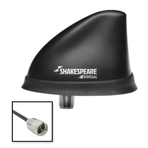 Shakespeare Dorsal Antenna Black Low Profile 26 RGB Cable w/PL-259 [5912-DS-VHF] - BuoyMart.com  Antennas Shakespeare