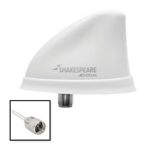 Shakespeare Dorsal Antenna White Low Profile 26 RGB Cable w/PL-259 [5912-DS-VHF-W] - BuoyMart.com  Antennas Shakespeare