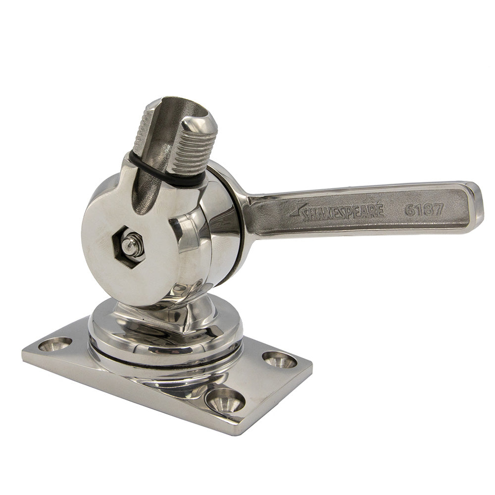 Shakespeare 6187 Sleek  Compact Stainless Steel Rotatable 4-Way Ratchet Mount [6187] - BuoyMart.com  Antenna Mounts & Accessories Shakespeare