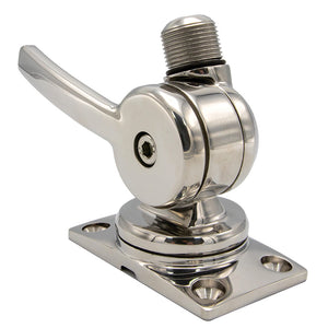 Shakespeare 6187 Sleek  Compact Stainless Steel Rotatable 4-Way Ratchet Mount [6187] - BuoyMart.com  Antenna Mounts & Accessories Shakespeare