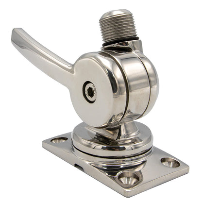 Shakespeare 6187 Sleek  Compact Stainless Steel Rotatable 4-Way Ratchet Mount [6187] - BuoyMart.com  Antenna Mounts & Accessories Shakespeare