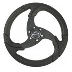 Schmitt Marine Folletto 14.2" Wheel - Black Polished Polyurethane - 3/4" Tapered Shaft w/Black Center Cap [PU026104-R] - BuoyMart.com  Steering Wheels Schmitt Marine