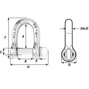 Wichard Not Self-Locking D Shackle - 14mm Diameter - 9/16" [01207] - BuoyMart.com  Shackles/Rings/Pins Wichard Marine