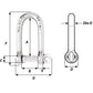 Wichard Self-Locking Long D Shackle - 10mm Diameter - 13/32" [01215] - BuoyMart.com  Shackles/Rings/Pins Wichard Marine