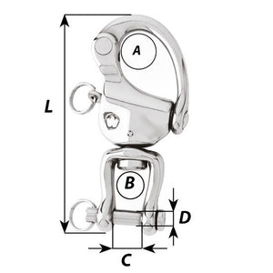 Wichard HR Snap Shackle With Clevis Pin Swivel - 120mm Length - 4-23/32" [02478] - BuoyMart.com  Shackles/Rings/Pins Wichard Marine