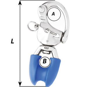 Wichard HR Snap Shackle With Thimble Eye - 110mm Length - 4-21/64" [02495] - BuoyMart.com  Shackles/Rings/Pins Wichard Marine
