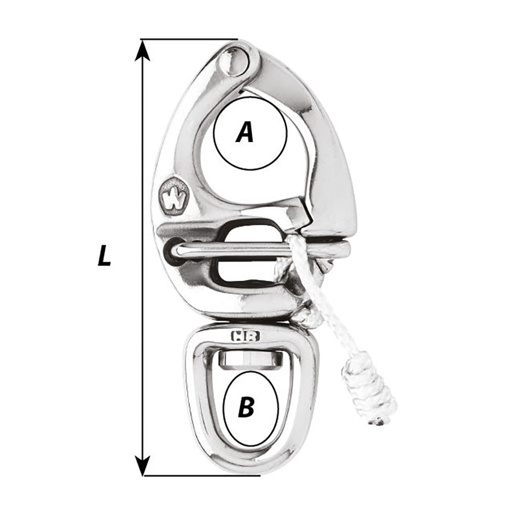 Wichard HR Quick Release Snap Shackle With Swivel Eye -150mm Length- 5-29/32" [02678] - BuoyMart.com  Shackles/Rings/Pins Wichard Marine