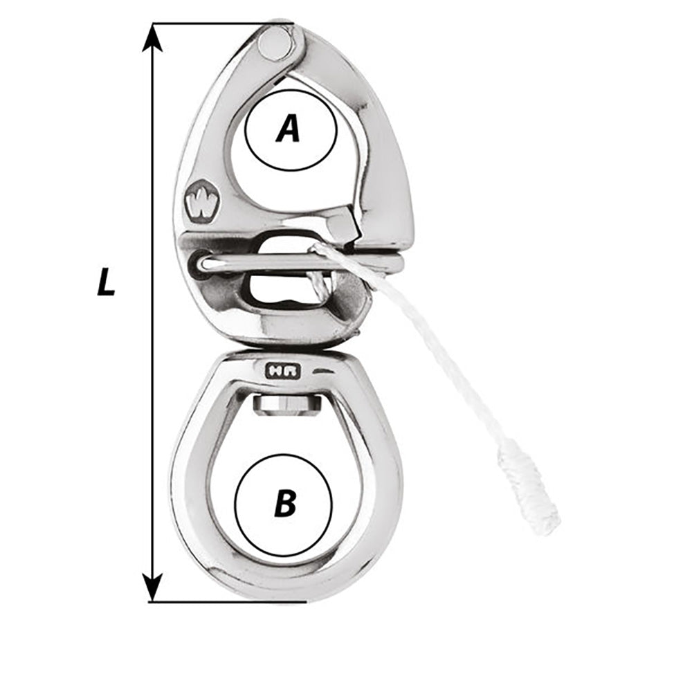 Wichard HR Quick Release Snap Shackle With Large Bail - 90mm Length - 3-35/64" [02774] - BuoyMart.com  Shackles/Rings/Pins Wichard Marine