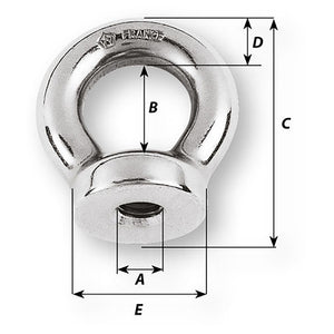 Wichard 6mm Eye Nut - 1/2" Diameter [06333] - BuoyMart.com  Accessories Wichard Marine