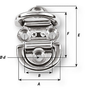 Wichard Double Folding Pad Eye - 10mm Diameter - 25/64" [06566] - BuoyMart.com  Accessories Wichard Marine