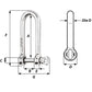 Wichard HR Long D Shackle - 10mm Diameter - 25/64" [11215] - BuoyMart.com  Shackles/Rings/Pins Wichard Marine