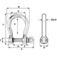 Wichard HR Bow Shackle - 20mm Diameter - 25/32" [11248] - BuoyMart.com  Shackles/Rings/Pins Wichard Marine