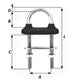 Wichard Black Watertight U-Bolt - 6mm Diameter - 15/64" - 70mm Length - 2-3/4" [65331] - BuoyMart.com  Accessories Wichard Marine