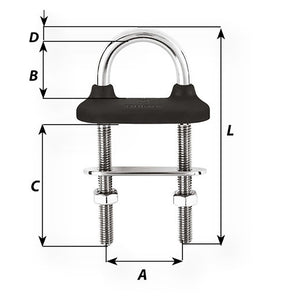 Wichard Black Watertight U-Bolt - 6mm Diameter - 15/64" - 70mm Length - 2-3/4" [65331] - BuoyMart.com  Accessories Wichard Marine