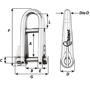 Wichard HR Key Pin Shackle With Bar - 5mm Pin Diameter [91432] - BuoyMart.com  Shackles/Rings/Pins Wichard Marine
