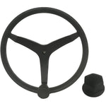 Uflex - V46 - 13.5" Stainless Steel Steering Wheel w/Speed Knob  Chrome Nut - Black [V46B KIT] - BuoyMart.com  Steering Wheels Uflex USA