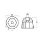 Tecnoseal Zinc Sidepower - Sleipner Propeller Nut Anode [01051] - BuoyMart.com  Anodes Tecnoseal