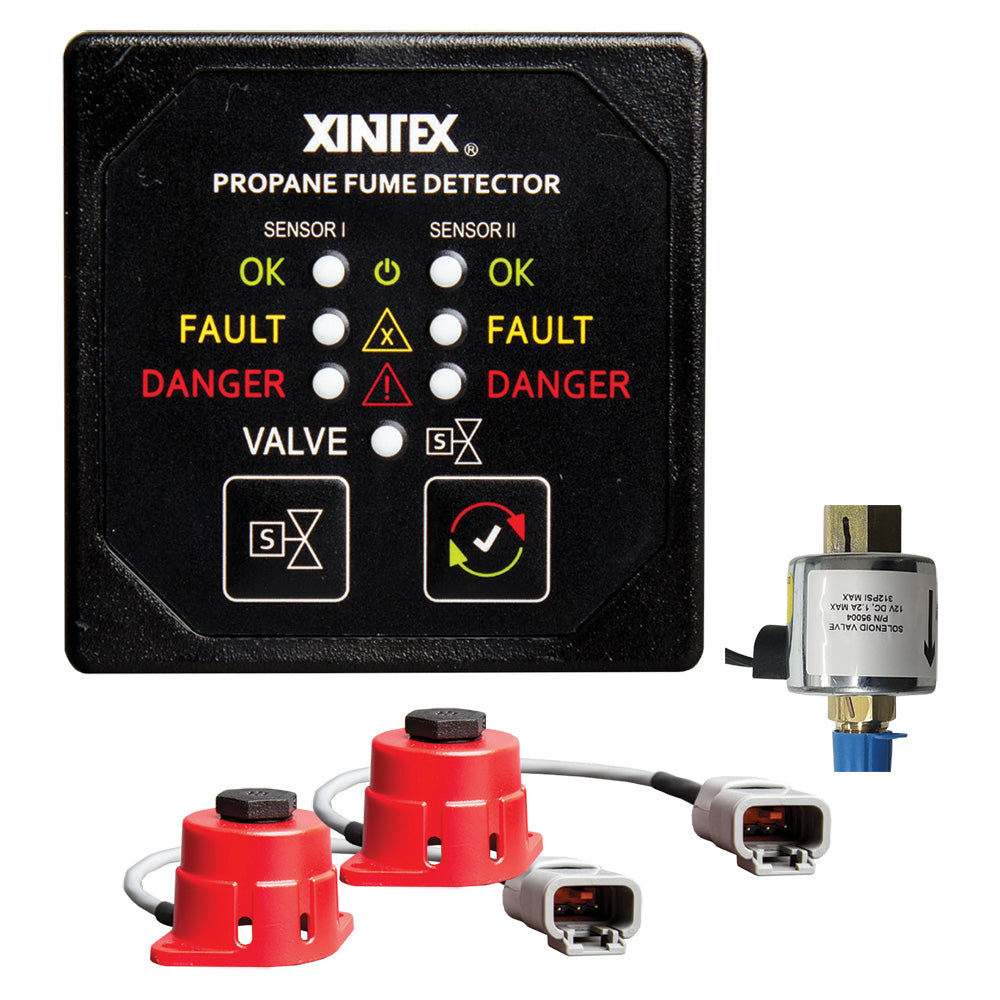 Fireboy-Xintex Propane Fume Detector, 2 Channel, 2 Sensors, Solenoid Valve  Control  20 Cable - 24V DC [P-2BS-24-R] - BuoyMart.com  Fume Detectors Fireboy-Xintex
