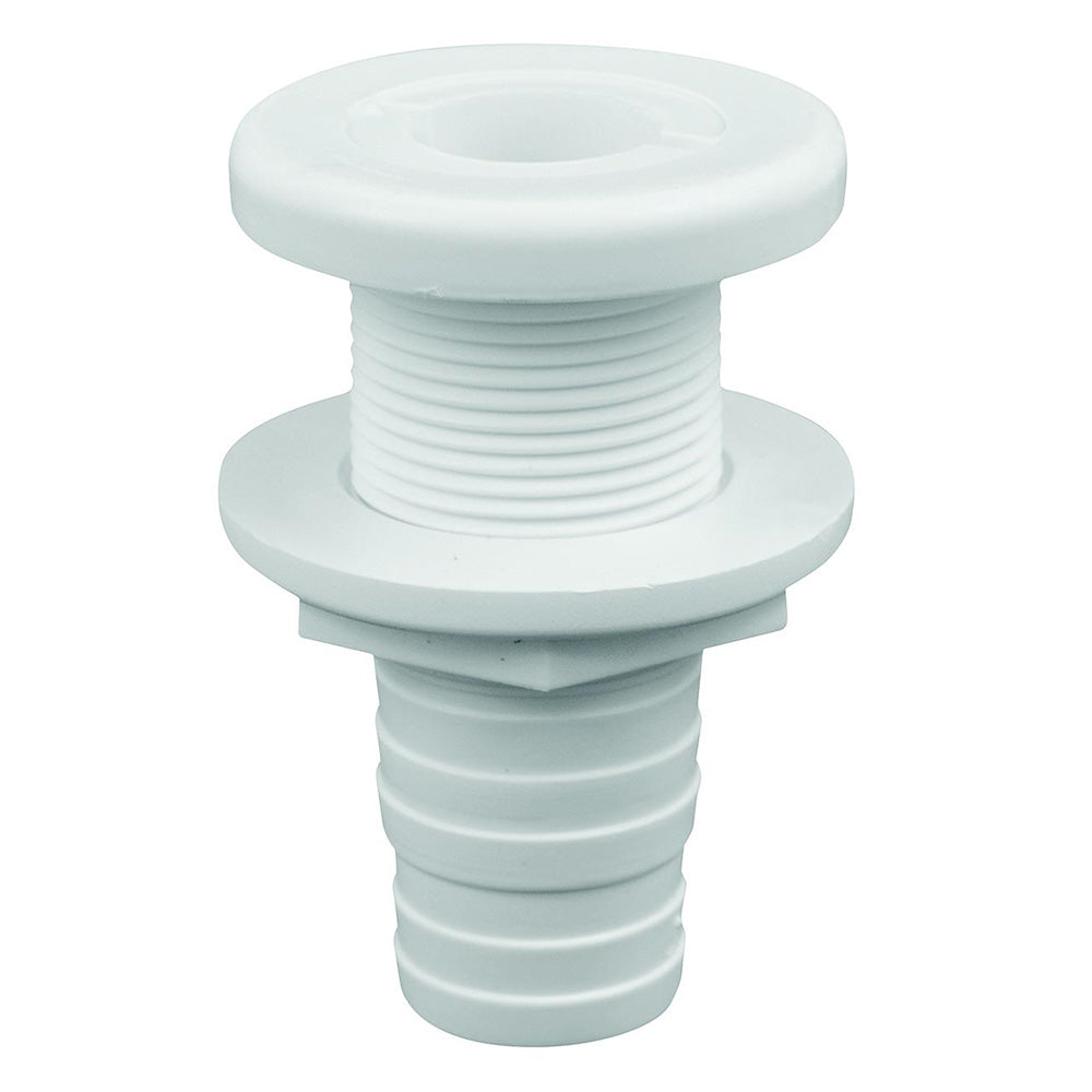 Attwood White Plastic Thru-Hull Fitting - 1-1/8" Inner Diameter [3874-3] - BuoyMart.com  Thru-Hull Fittings Attwood Marine