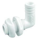 Attwood White Plastic 90 Degree Thru-Hull Connector - 3/4" Inner Diameter [3877-3] - BuoyMart.com  Thru-Hull Fittings Attwood Marine