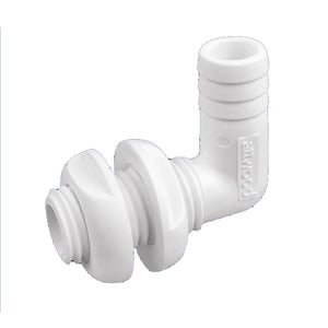 Attwood White Plastic 90 Degree Thru-Hull Connector - 1-1/8" Inner Diameter [3879-3] - BuoyMart.com  Thru-Hull Fittings Attwood Marine