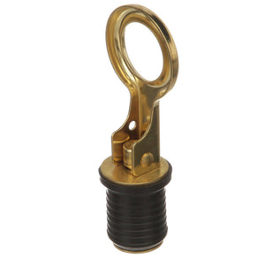 Attwood Snap-Handle Brass Drain Plug - 1" Diameter [7524A7] - BuoyMart.com  Fittings Attwood Marine