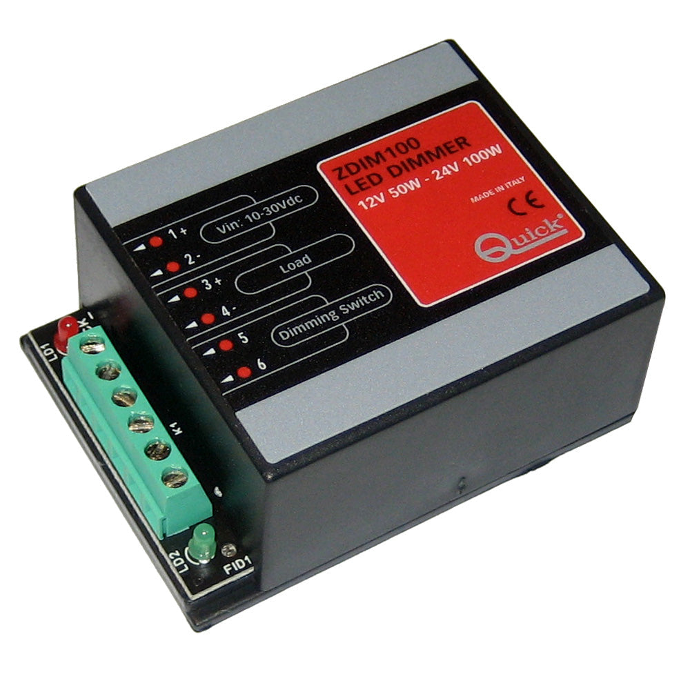 Quick ZDIM100 LED Dimmer - 10-30V DC - Up to 50W on 12V  Up to 100W on 24V [FASP093CA2L1A00] Quick