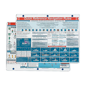 Davis Quick Reference Navigation Rules Card [125] - BuoyMart.com  Accessories Davis Instruments