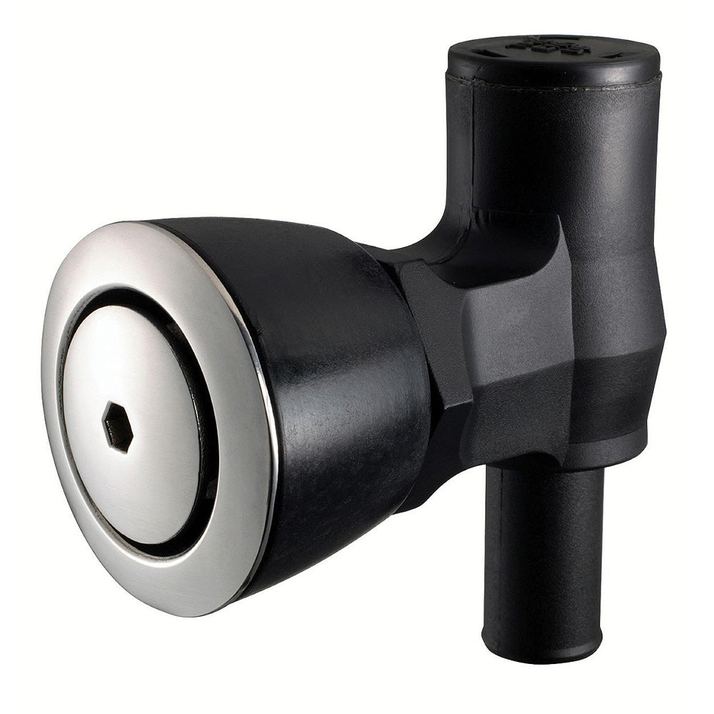 Attwood 90 P-Trap Fuel Tank Vent - Flush Mount - Black w/Stainless Steel Vent Head [1674-6] - BuoyMart.com  Vents Attwood Marine