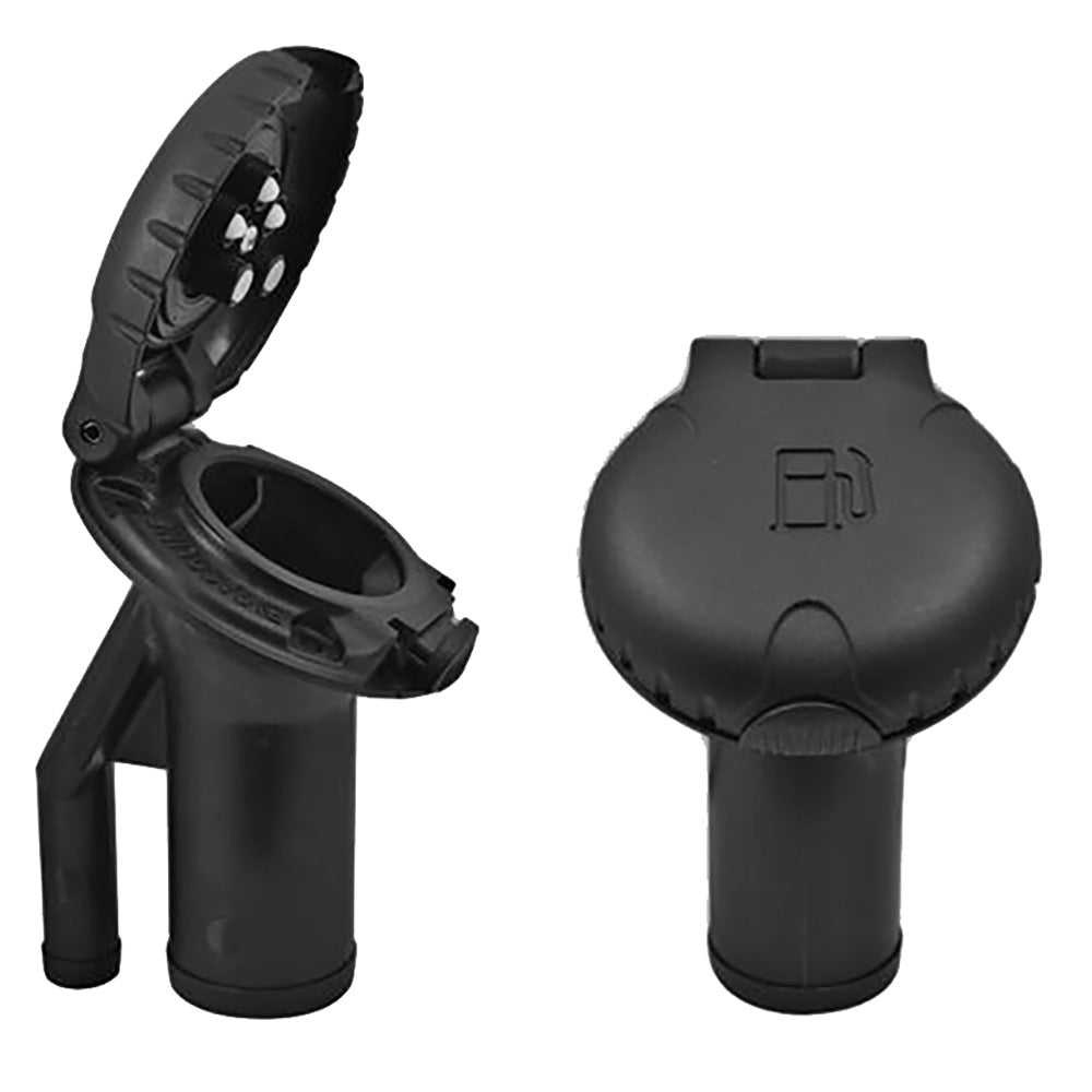 Attwood Deck Fill f/Pressure Relief Systems - Angled Body  Scalloped Black Plastic Cap [99DFPVAB1S] - BuoyMart.com  Deck Fills Attwood Marine