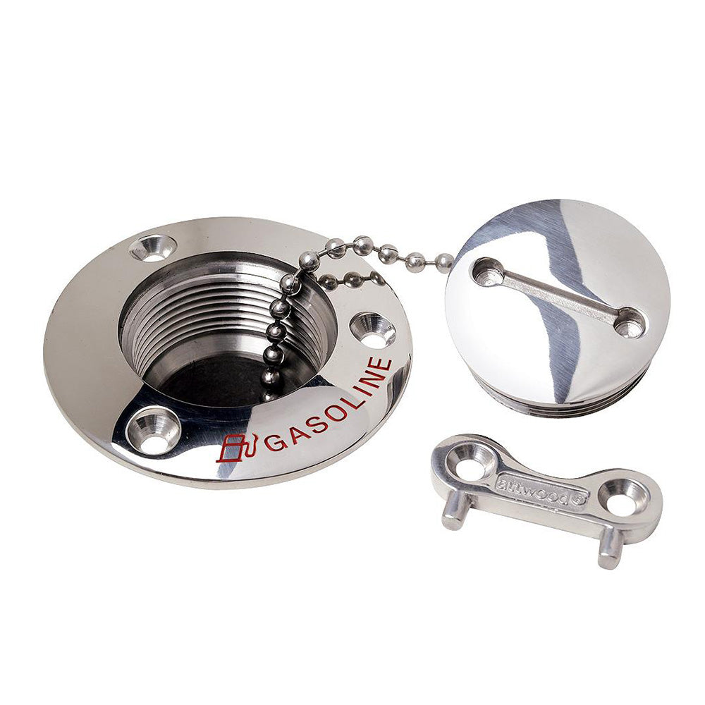 Attwood Gasoline Deck Fill - 1-1/2" Stainless Steel Alloy [66406-5] Attwood Marine