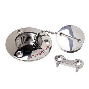 Attwood Gasoline Deck Fill - 1-1/2" Stainless Steel Alloy [66406-5] Attwood Marine