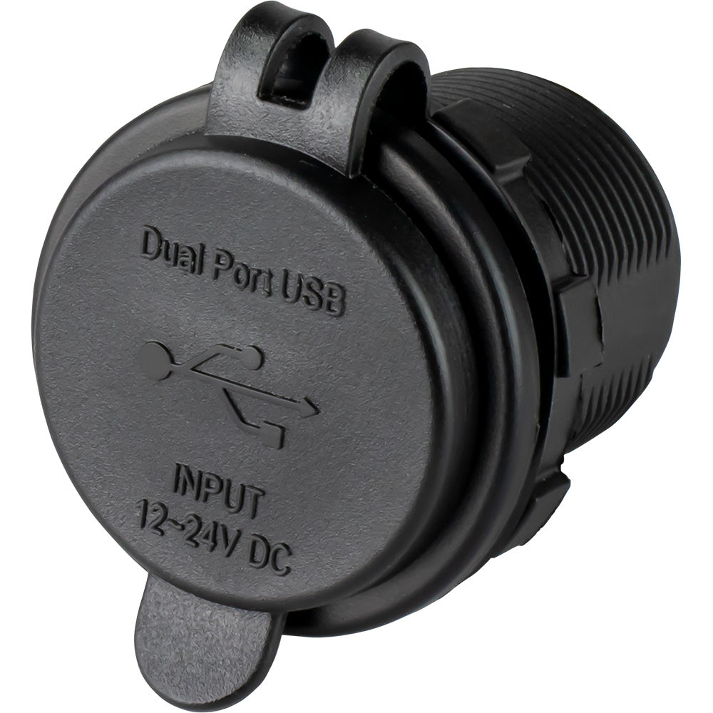 Sea-Dog Round Dual USB  USB-C Power Socket [426516-1] - BuoyMart.com  Accessories Sea-Dog