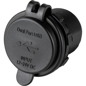 Sea-Dog Round Dual USB  USB-C Power Socket [426516-1] - BuoyMart.com  Accessories Sea-Dog
