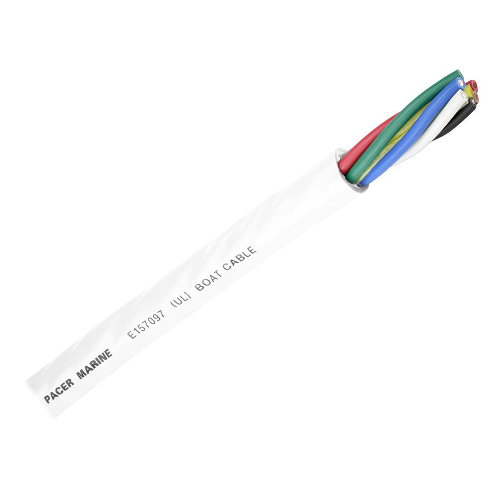 Pacer Round 6 Conductor Cable - 100 - 16/6 AWG - Black, Brown, Red, Green, Blue  White [WR16/6-100] - BuoyMart.com  Wire Pacer Group