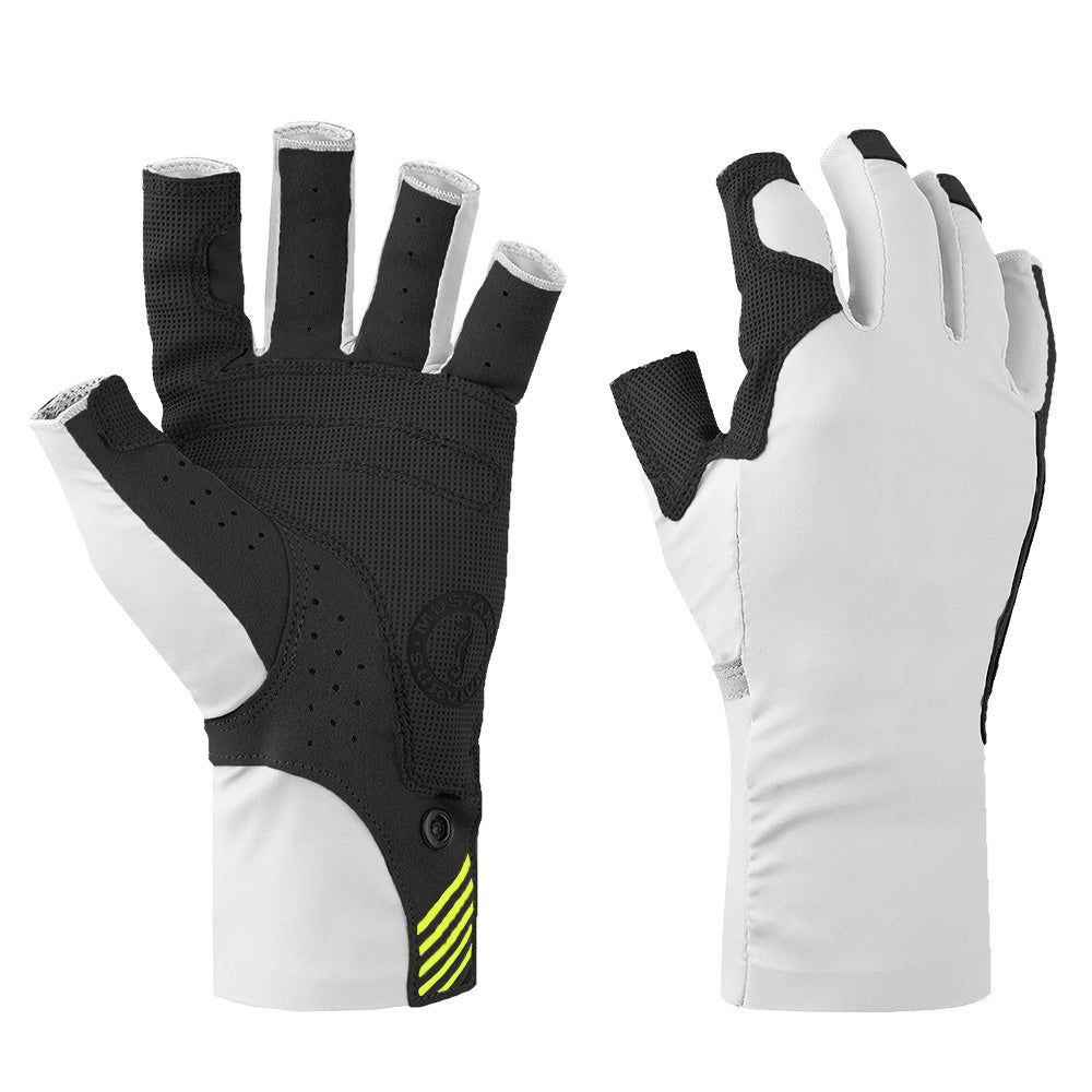 Mustang Traction UV Open Finger Gloves - White  Black - Large [MA6007-267-L-267] Mustang Survival