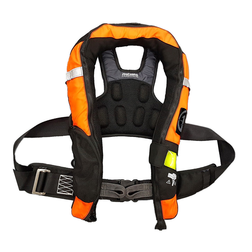 First Watch FW-40PRO Ergo Auto Inflatable PFD w/Harness - Hi-Vis Orange  Black [FW-40PROHA-OB] - BuoyMart.com  Personal Flotation Devices First Watch