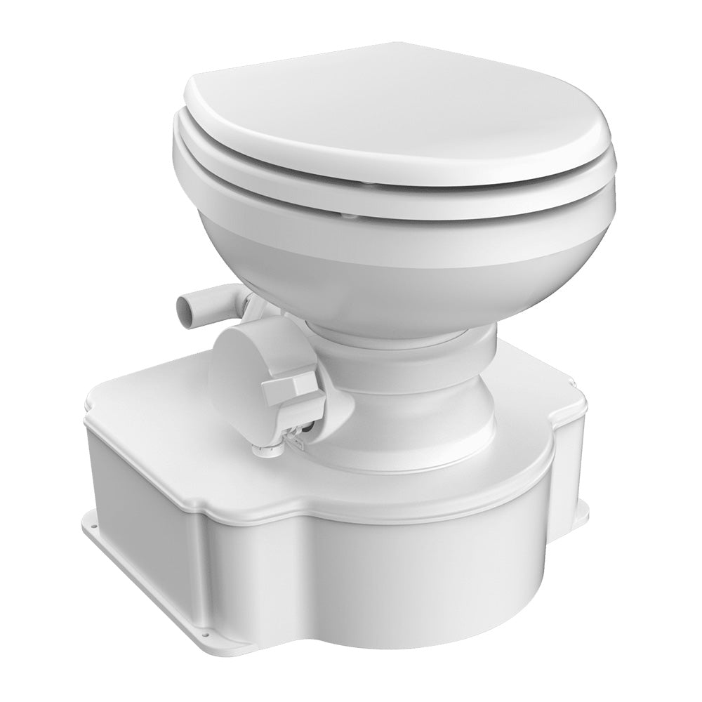 Dometic White M65 Marine Gravity Toilet - Elongated Seat Size w/Foot Pedal [312500001] Dometic