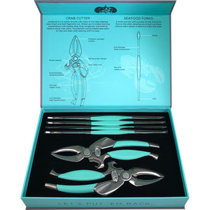 Toadfish Crab/Lobster Tool Set - 2 Shell Cutters  4 Seafood Forks [1022] - BuoyMart.com  Deck / Galley Toadfish